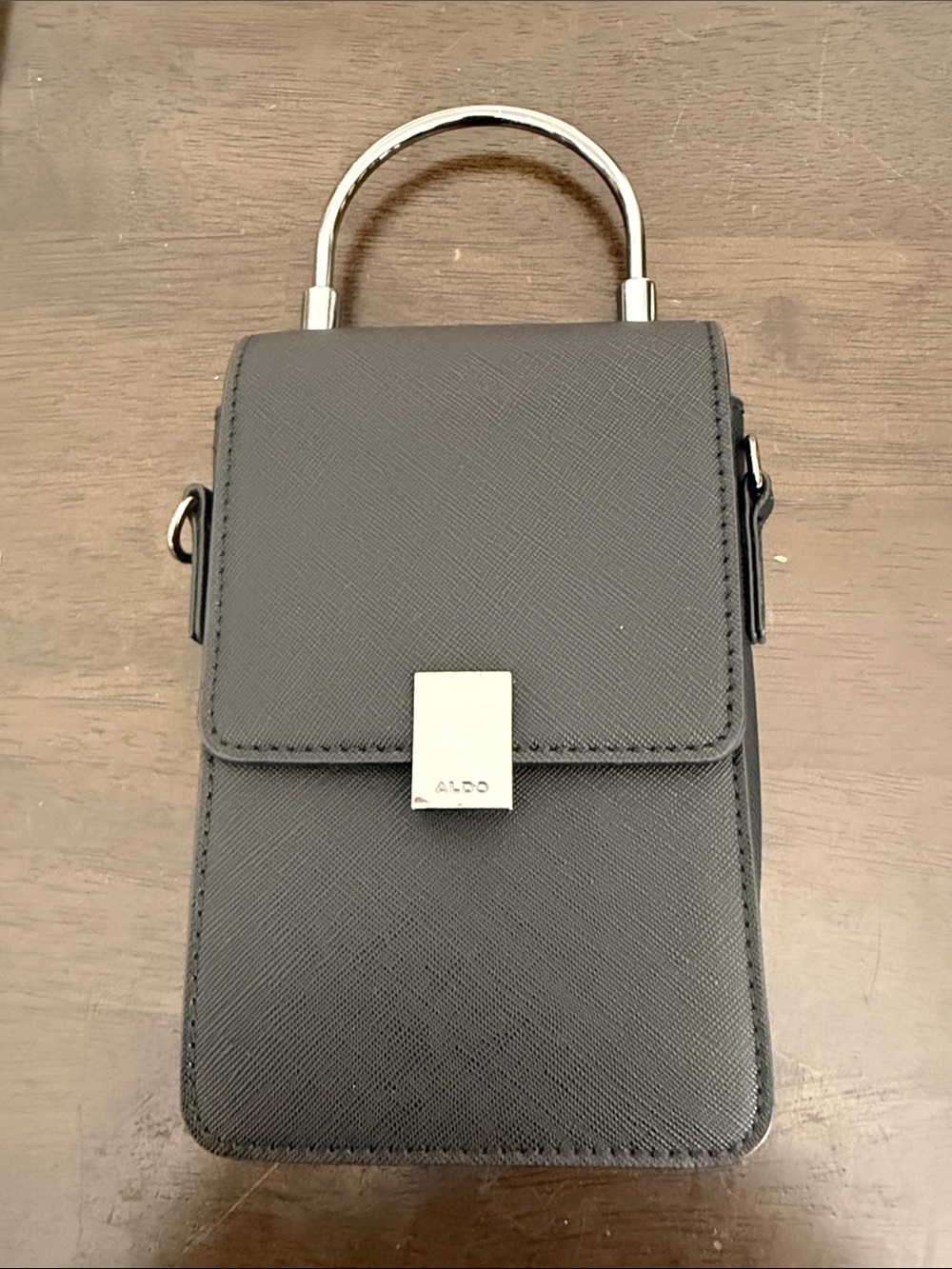Aldo Black Mini Top-Handle Crossbody Bag